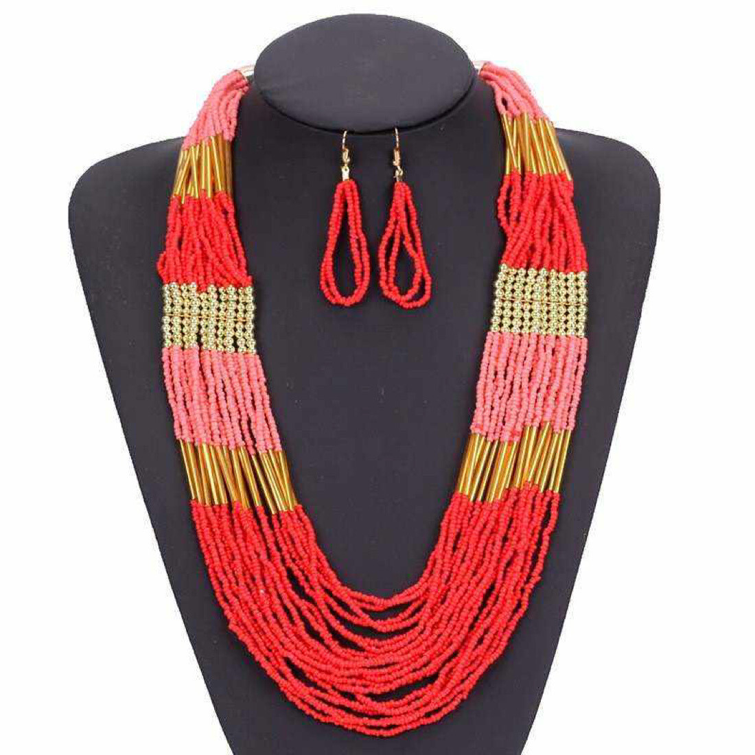 Coral Reef Bohemian Handcrafted Beaded Set