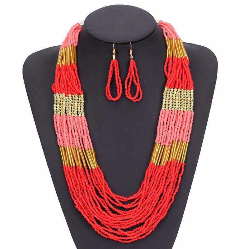 Coral Reef Bohemian Handcrafted Beaded Set