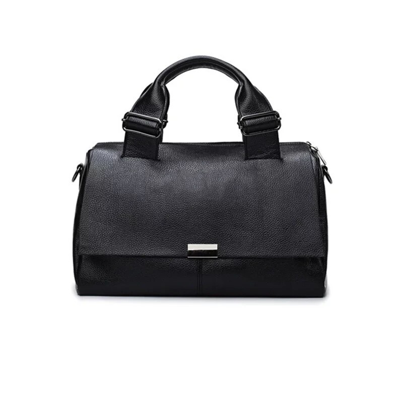 Classy Genuine Leather Rhinestone Handbag