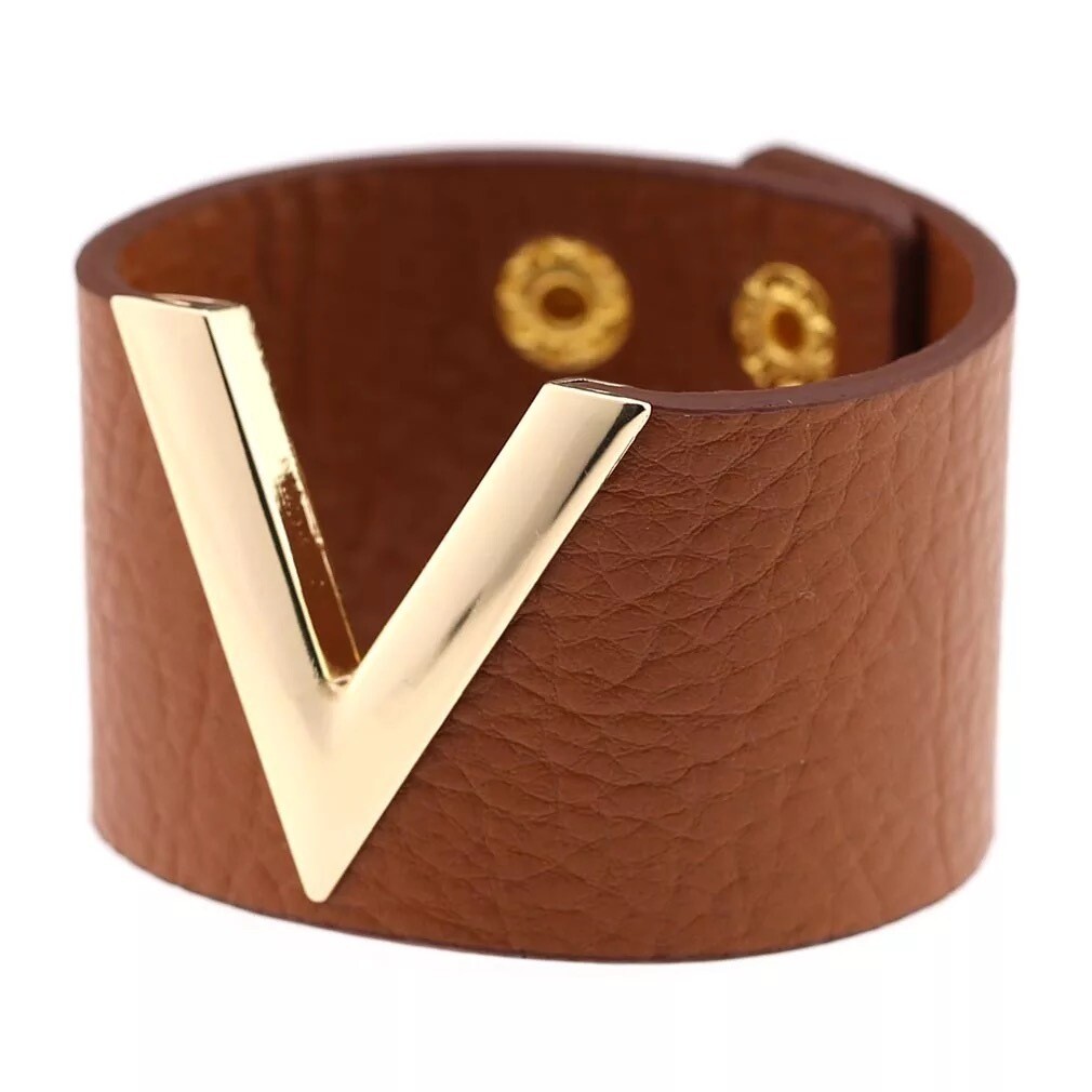 Toffee Brown Vegan Leather Cuff