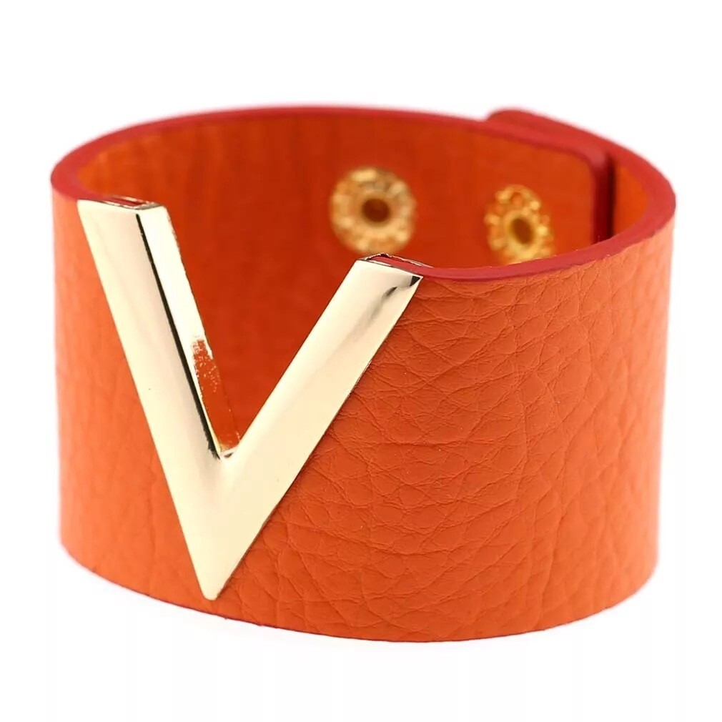 Sunkist Orange Vegan Leather Cuff