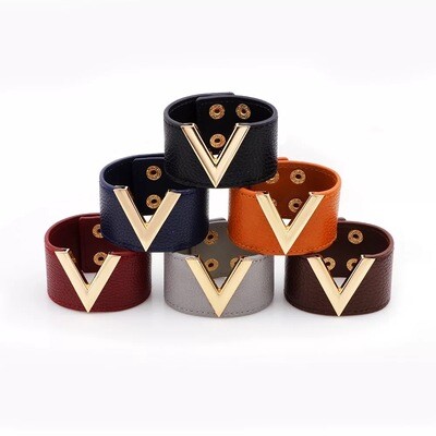 Sunkist Orange Vegan Leather Cuff