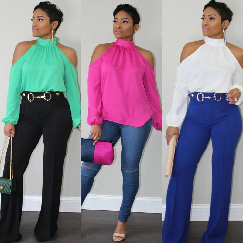Seafoam Green Colder Shoulder Top