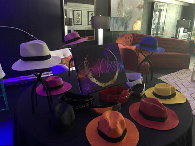 Pink Sunset Straw Fedora