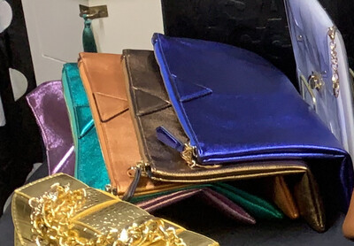 Blueberry Frost Designer Clutch