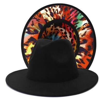 Ink and Color Blotch Fedora