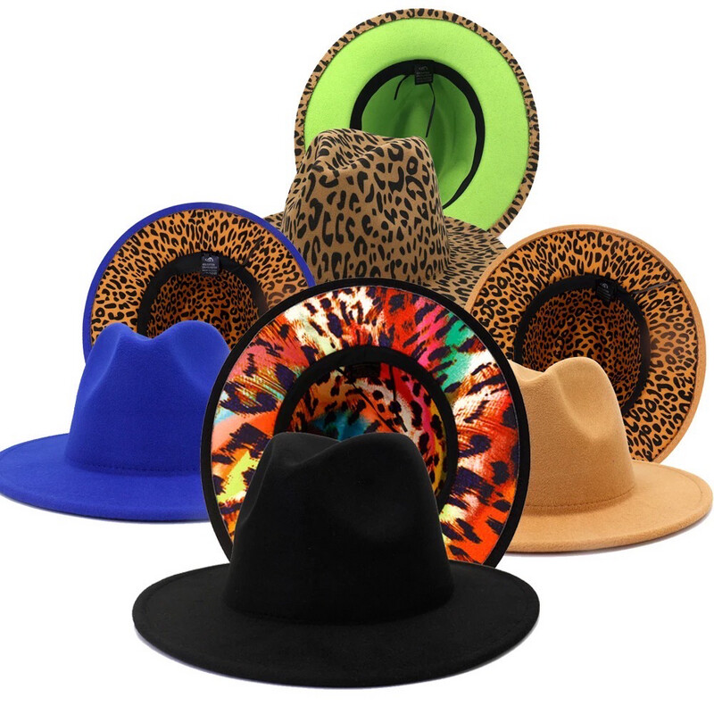 Natural Leopard Fedora