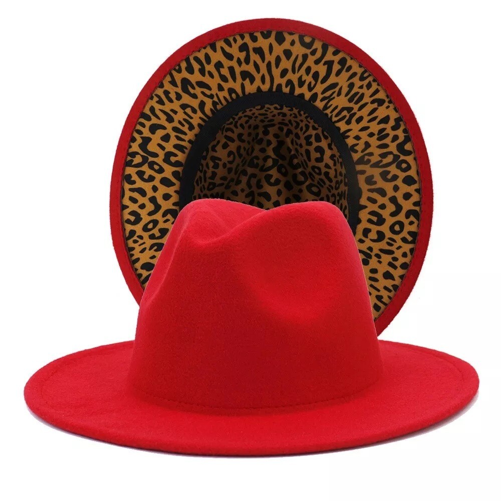 Crimson Leopard Fedora