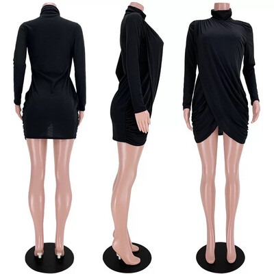Wrap Mock Turtleneck Top/Dress