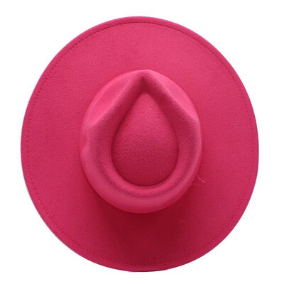 Wide Brim Pomegranate Pink Fedora