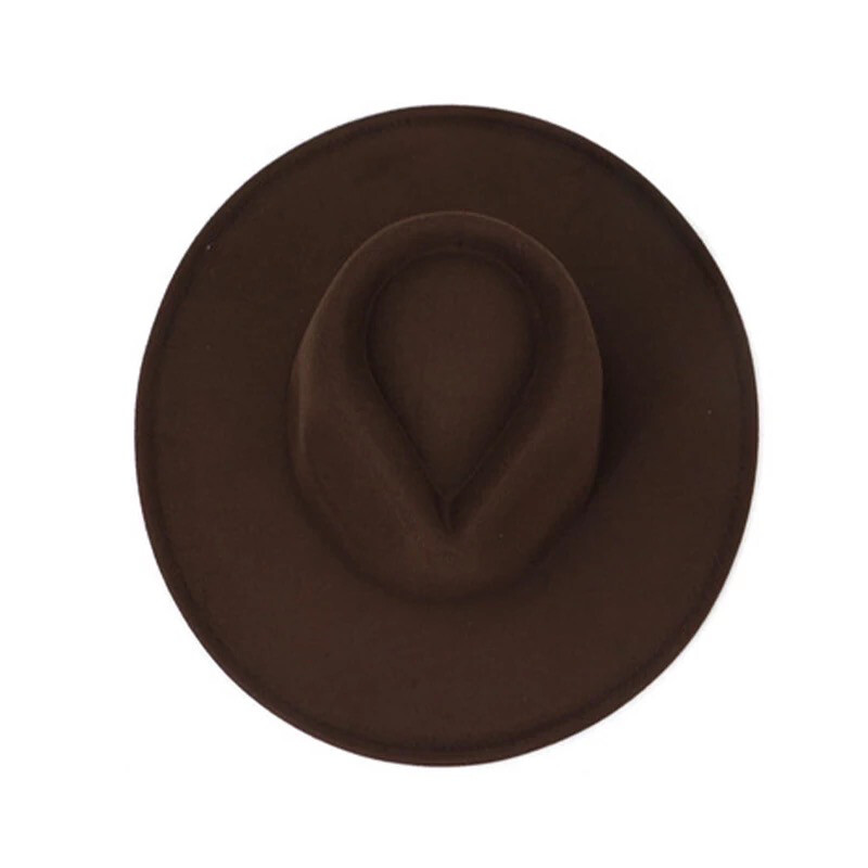 Wide Brim Chocolate Brown Fedora