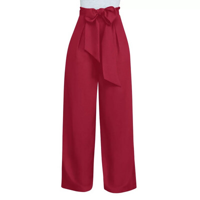 Cranburgundy High -Waisted Wide Legged Pants