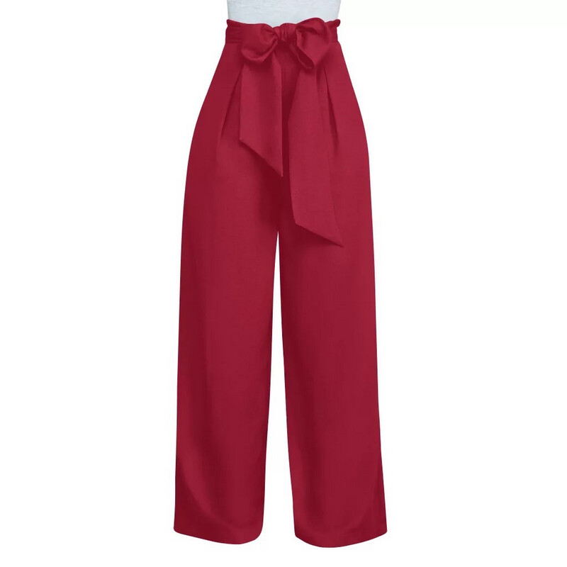 Cranburgundy High -Waisted Wide Legged Pants