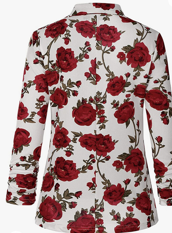 Dozen Roses Crepe Blazer