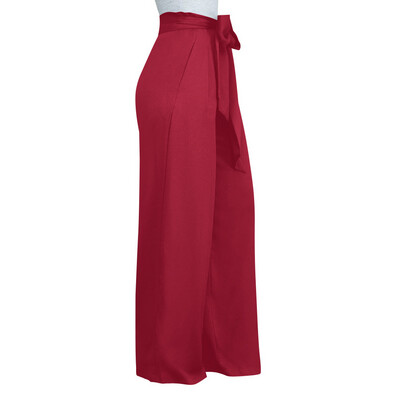 Cranburgundy High -Waisted Wide Legged Pants
