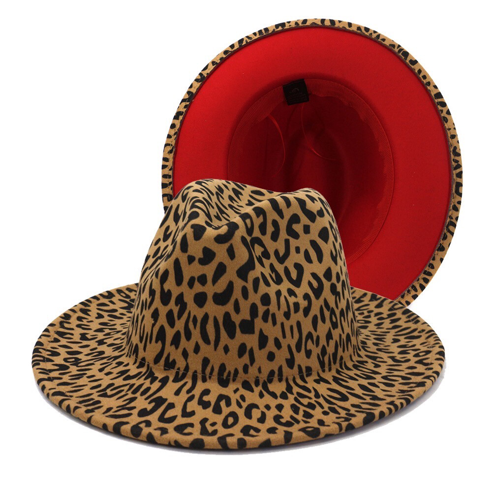 Leopard Red Fedora