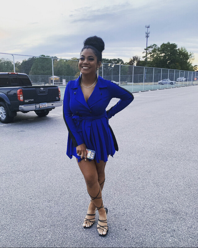 Blue Violet Peplum Trench Coat