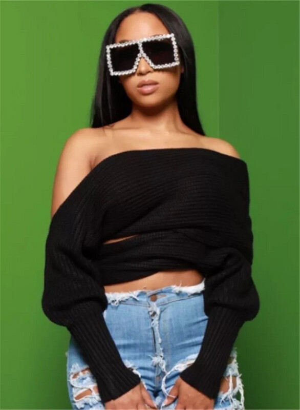 Black Infinity Knitted Sweater