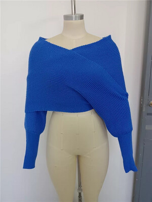Blue Infinity Knitted Sweater