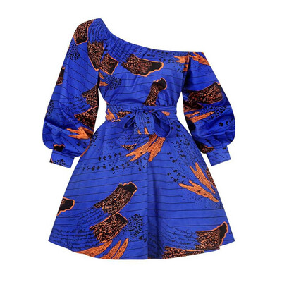Royal Blue African Print Dress