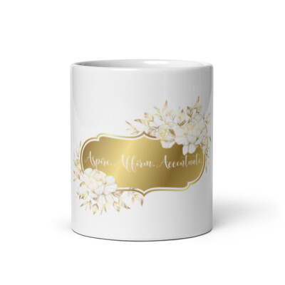 Aspire  ...Accentuate White glossy mug