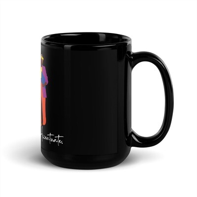 Women On The Move Black Glossy Mug