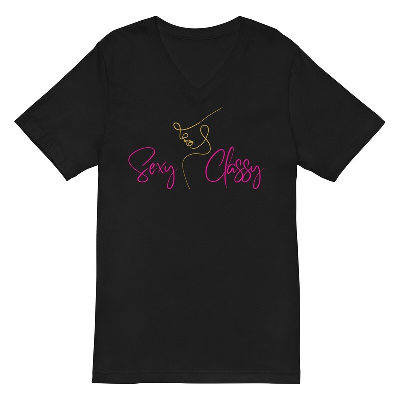 Classy Unisex Short Sleeve V-Neck T-Shirt