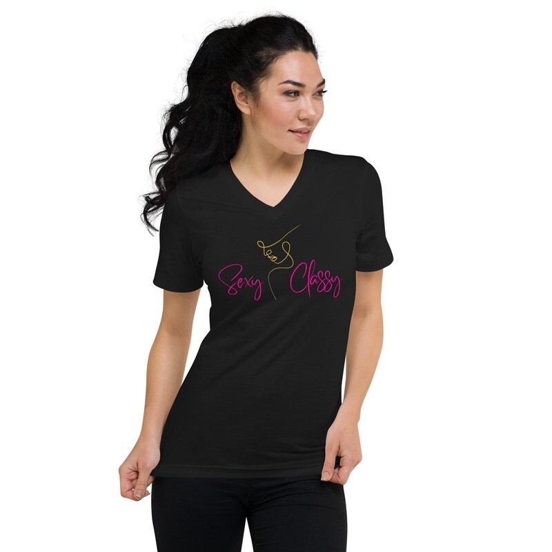 Classy Unisex Short Sleeve V-Neck T-Shirt