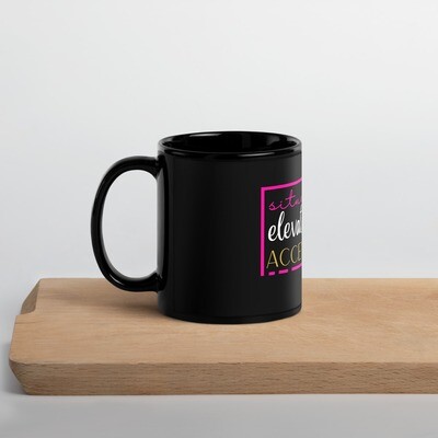 Elevate Black Glossy Mug