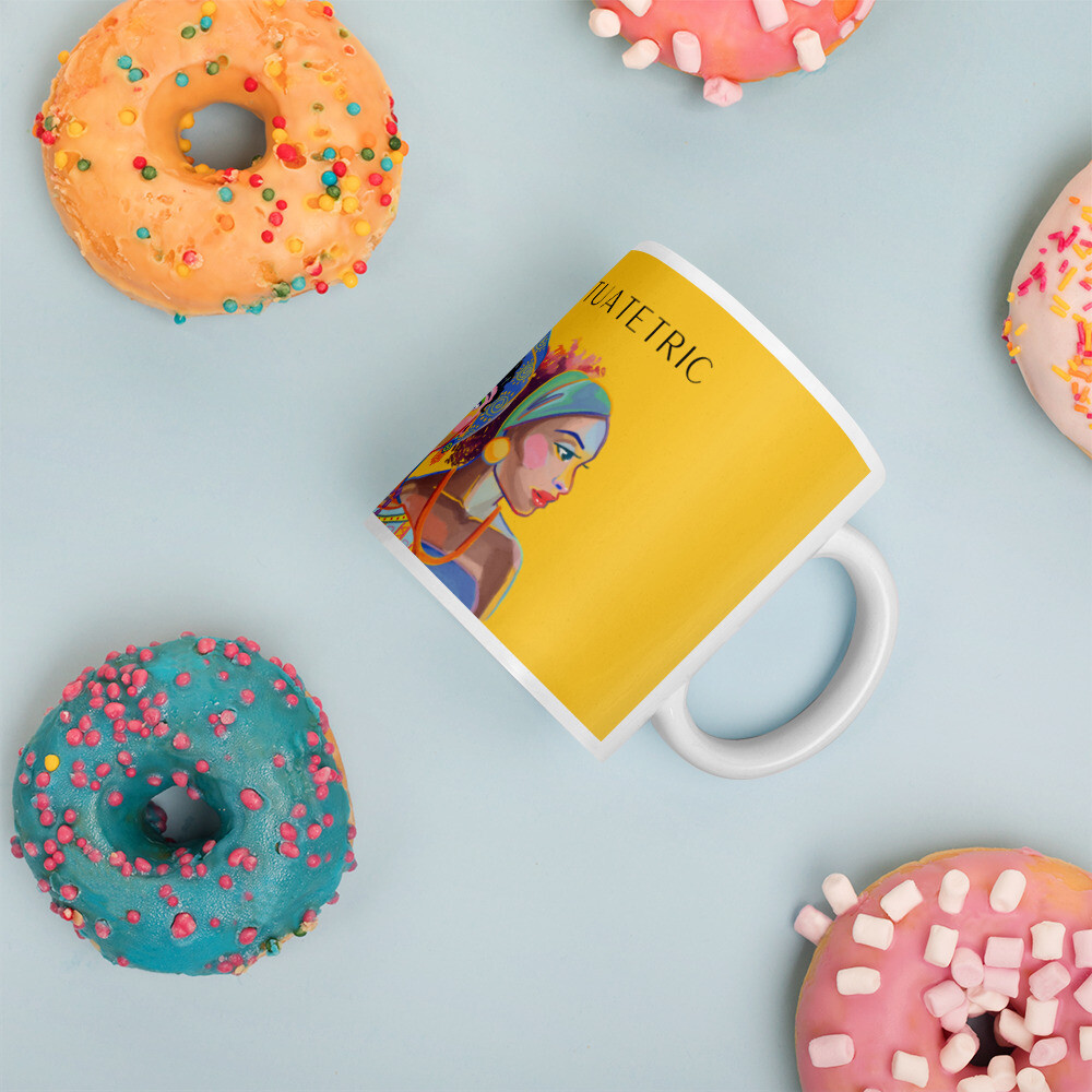 Beautiful trio glossy mug, Size: 11oz
