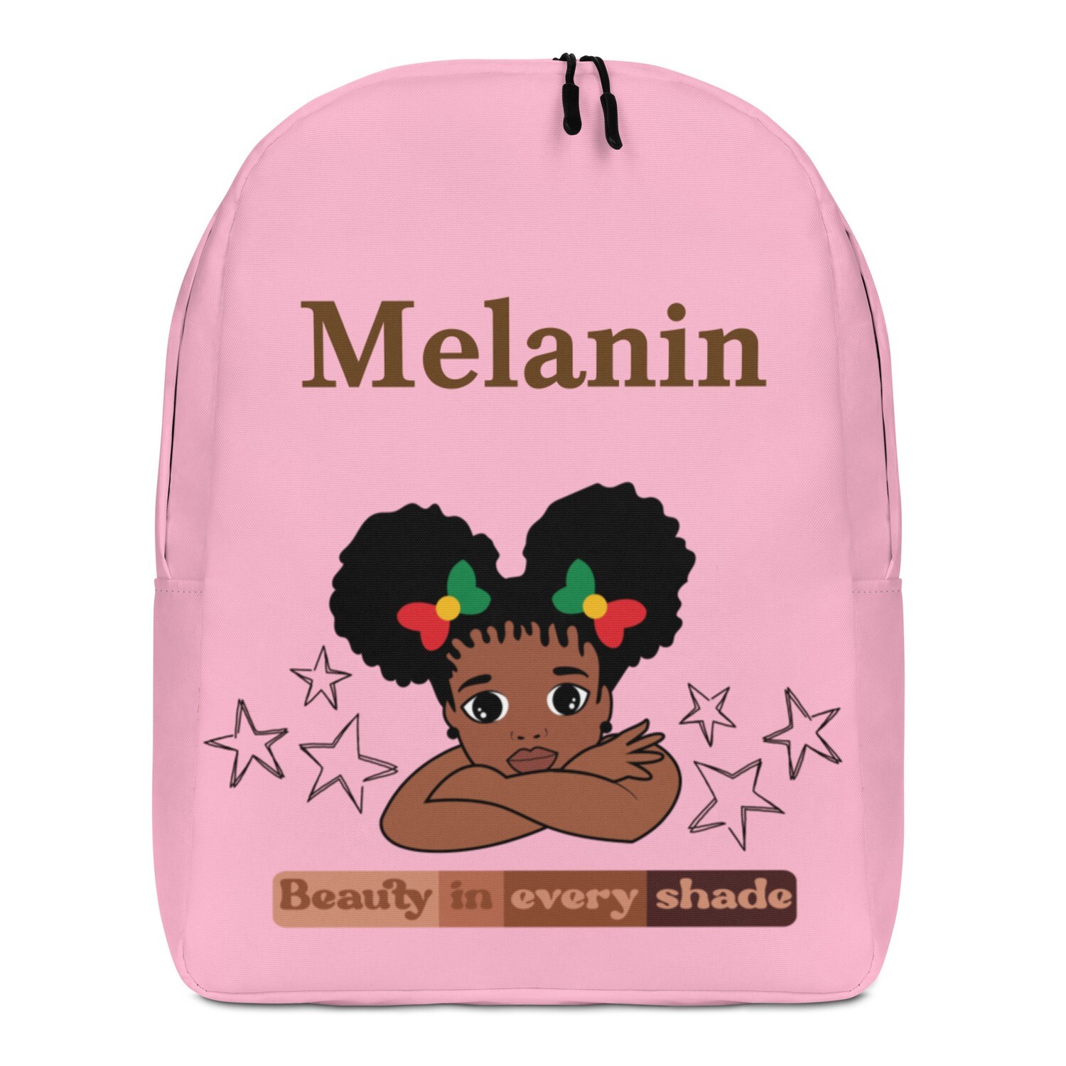 Pink Melanin Minimalist Backpack