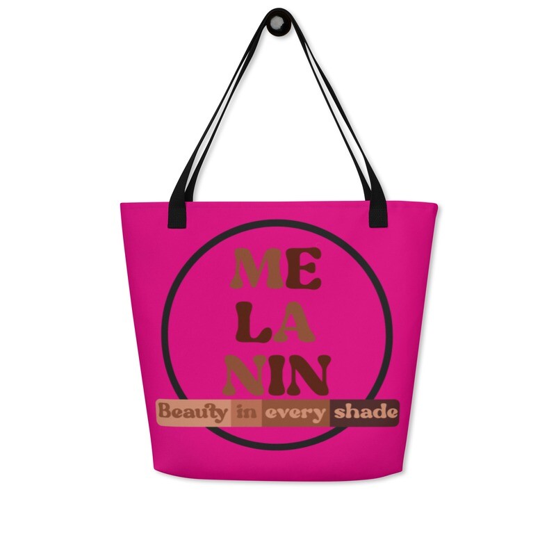 Melanin All-Over Print Large Tote Bag