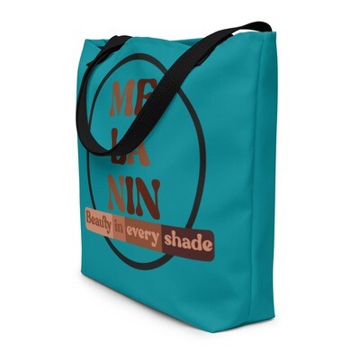 Jade All-Over Print Large Tote Bag