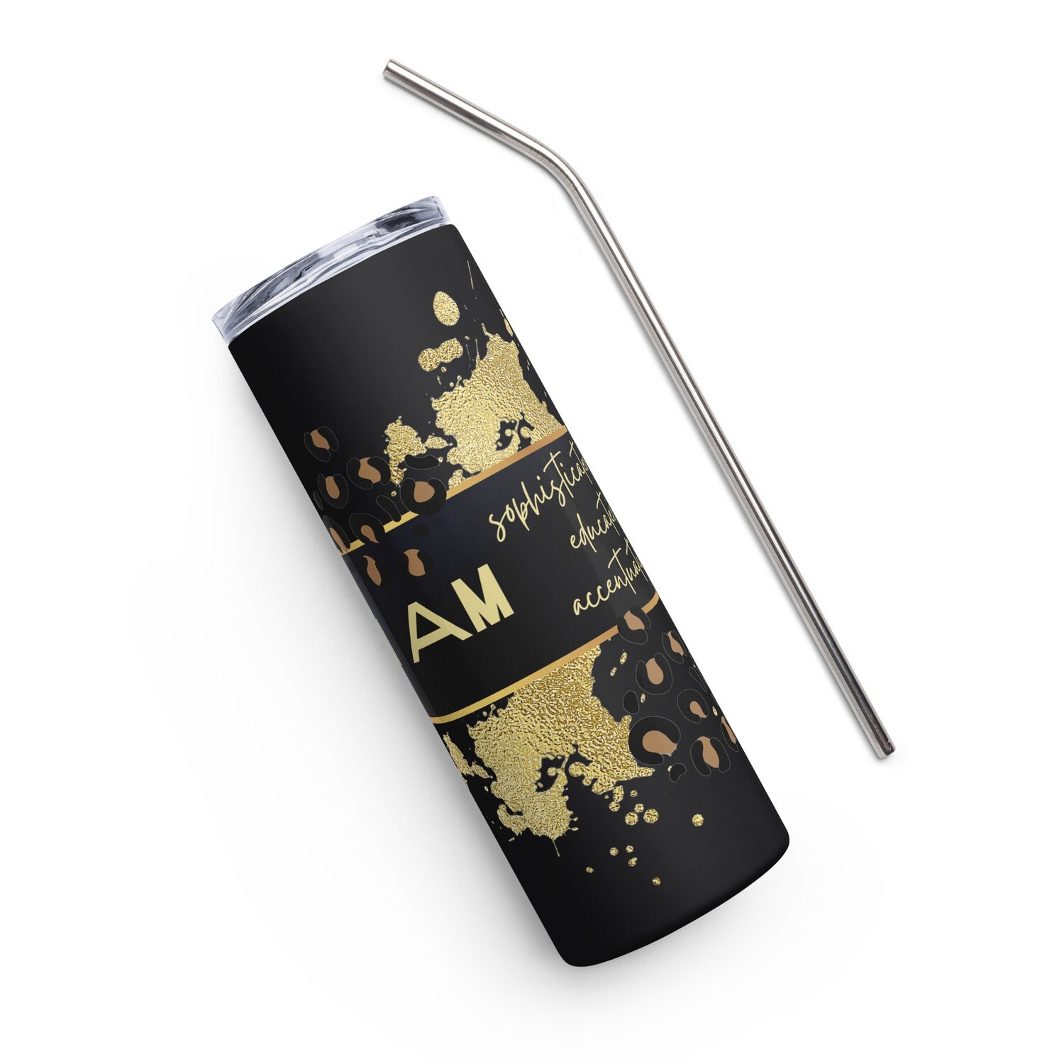 Stainless steel tumbler, Color: Black