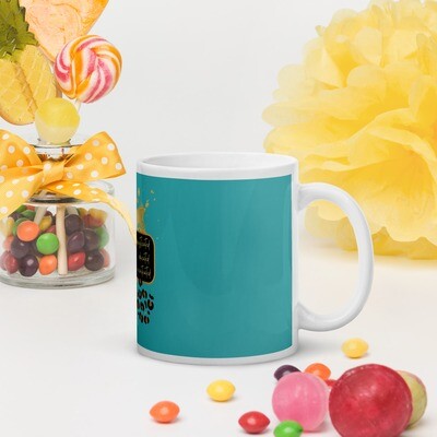 Aqua Leopard glossy mug