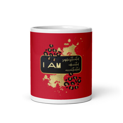 White glossy mug