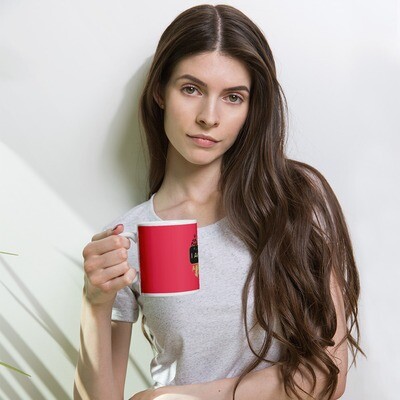 Coral Red glossy mug