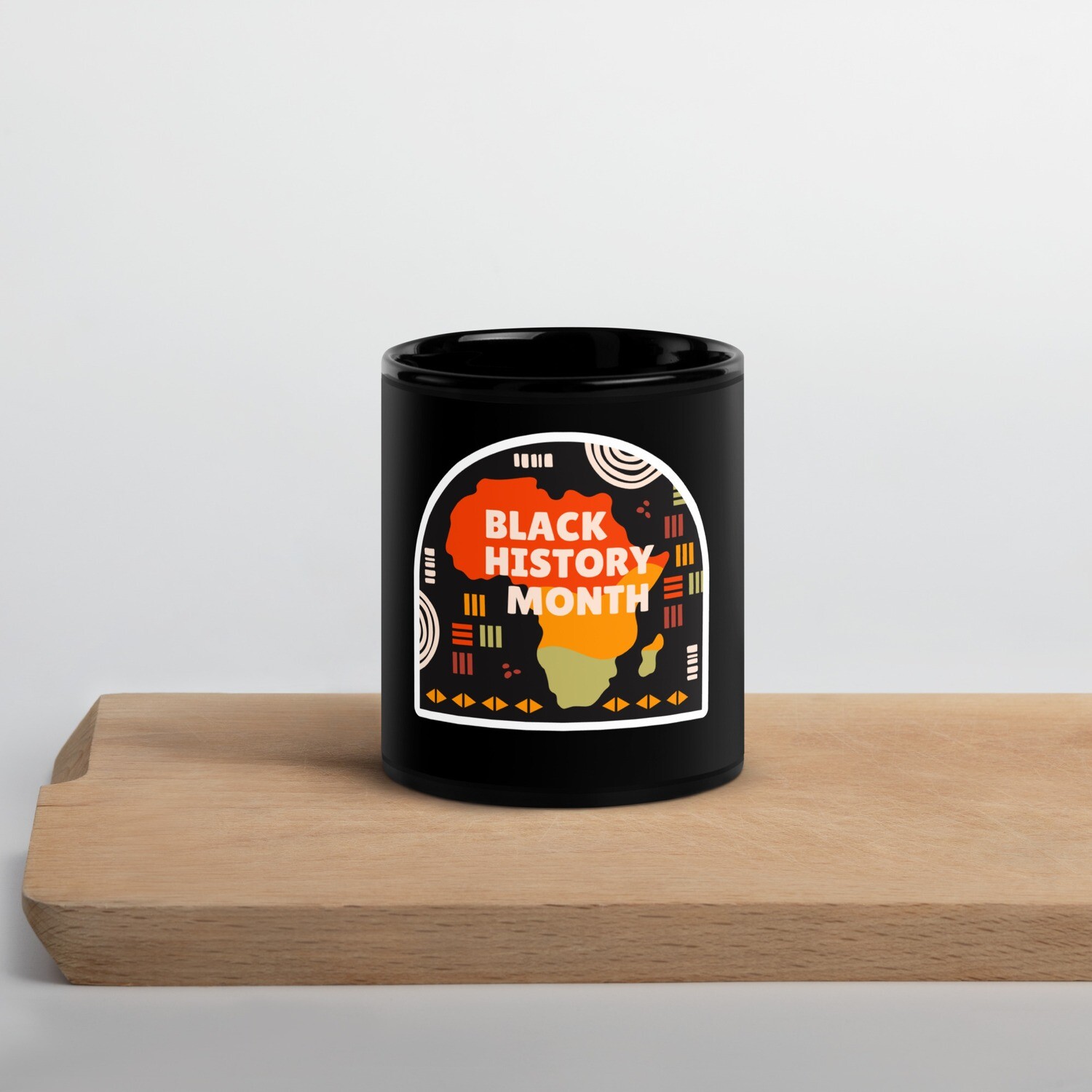 BHM Black Glossy Mug, Size: 11oz
