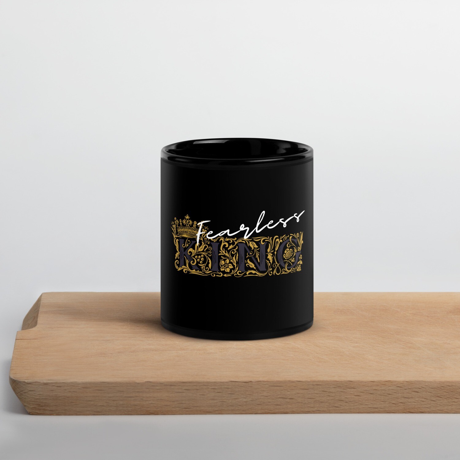 King Black Glossy Mug, Size: 11oz