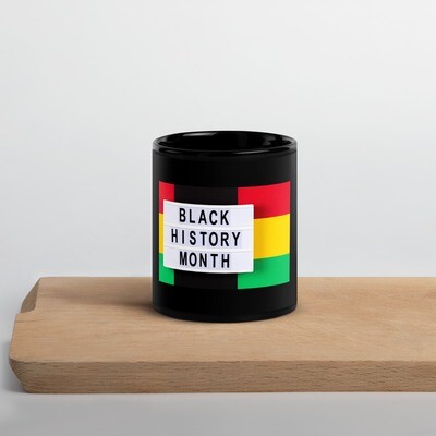 Black History Month Black Glossy Mug