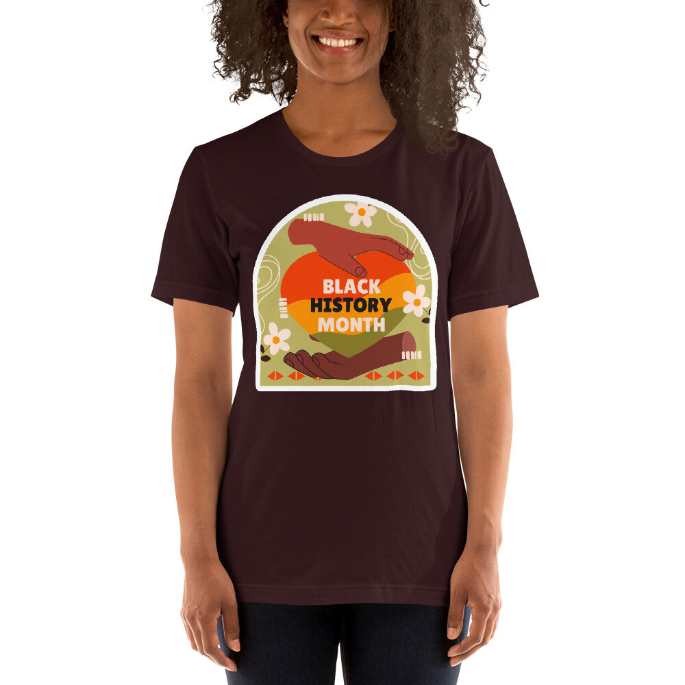 Black History Unisex t-shirt, Color: Oxblood Black, Size: S