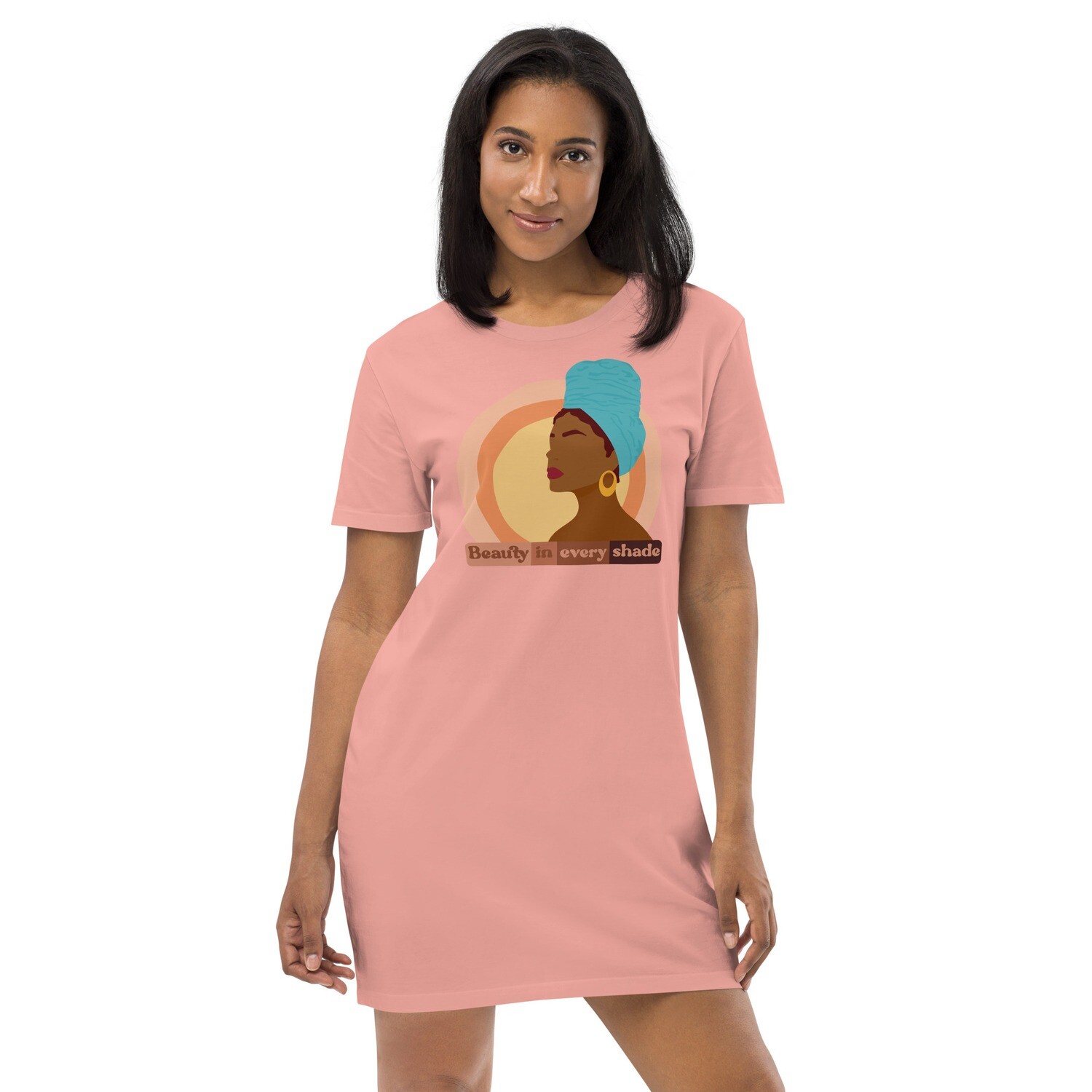 Shades Organic cotton t-shirt dress, Color: Canyon Pink, Size: XS