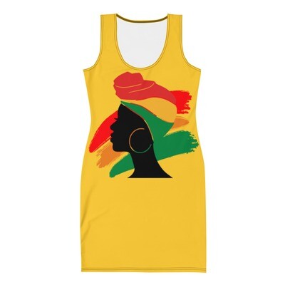 Yellow Head Wrap Cut &amp; Sew Dress