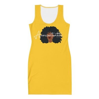 Yellow Afroaccentuatetric Cut &amp; Sew Dress