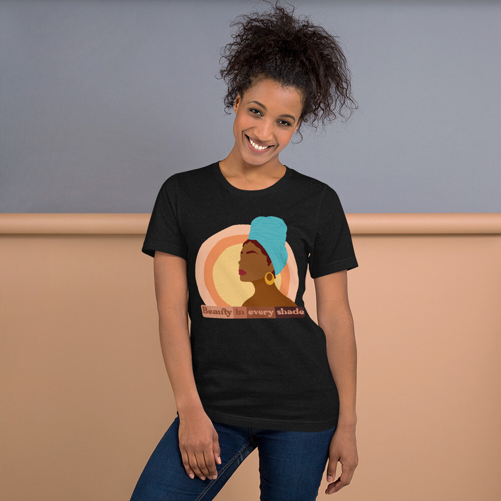 Head Wrap t-shirt, Color: Black Heather, Size: S