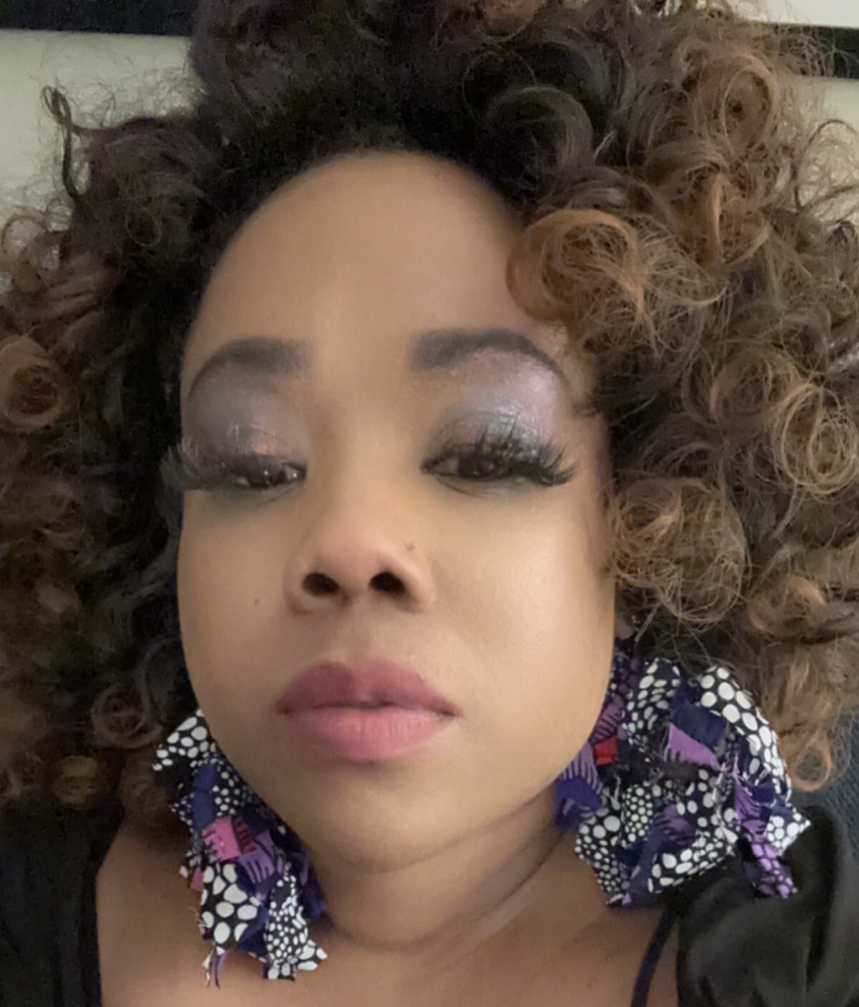 Floral Afrofringe Danglers