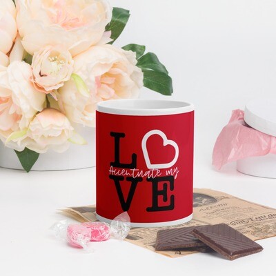 White glossy mug