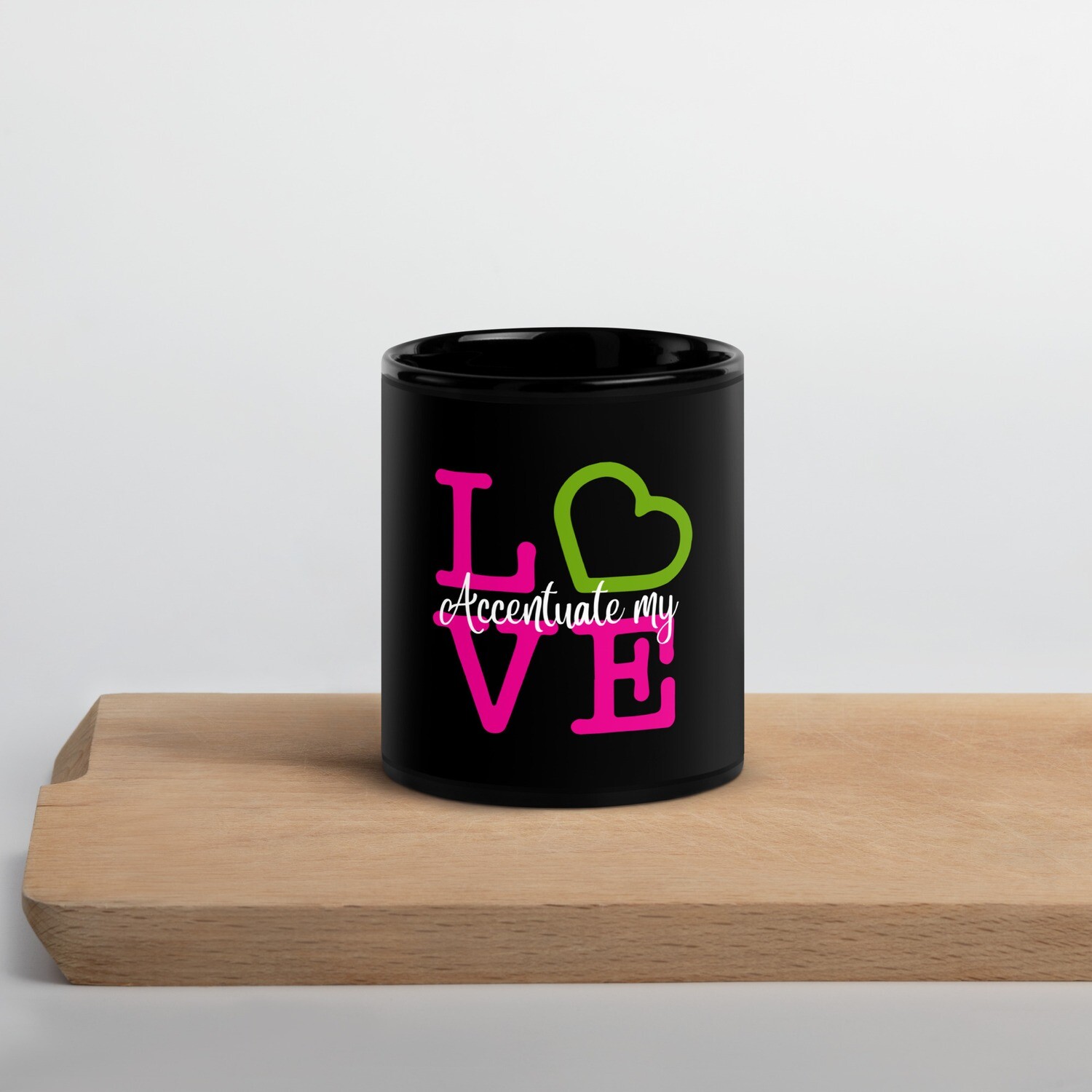 Black Glossy Mug, Size: 11oz