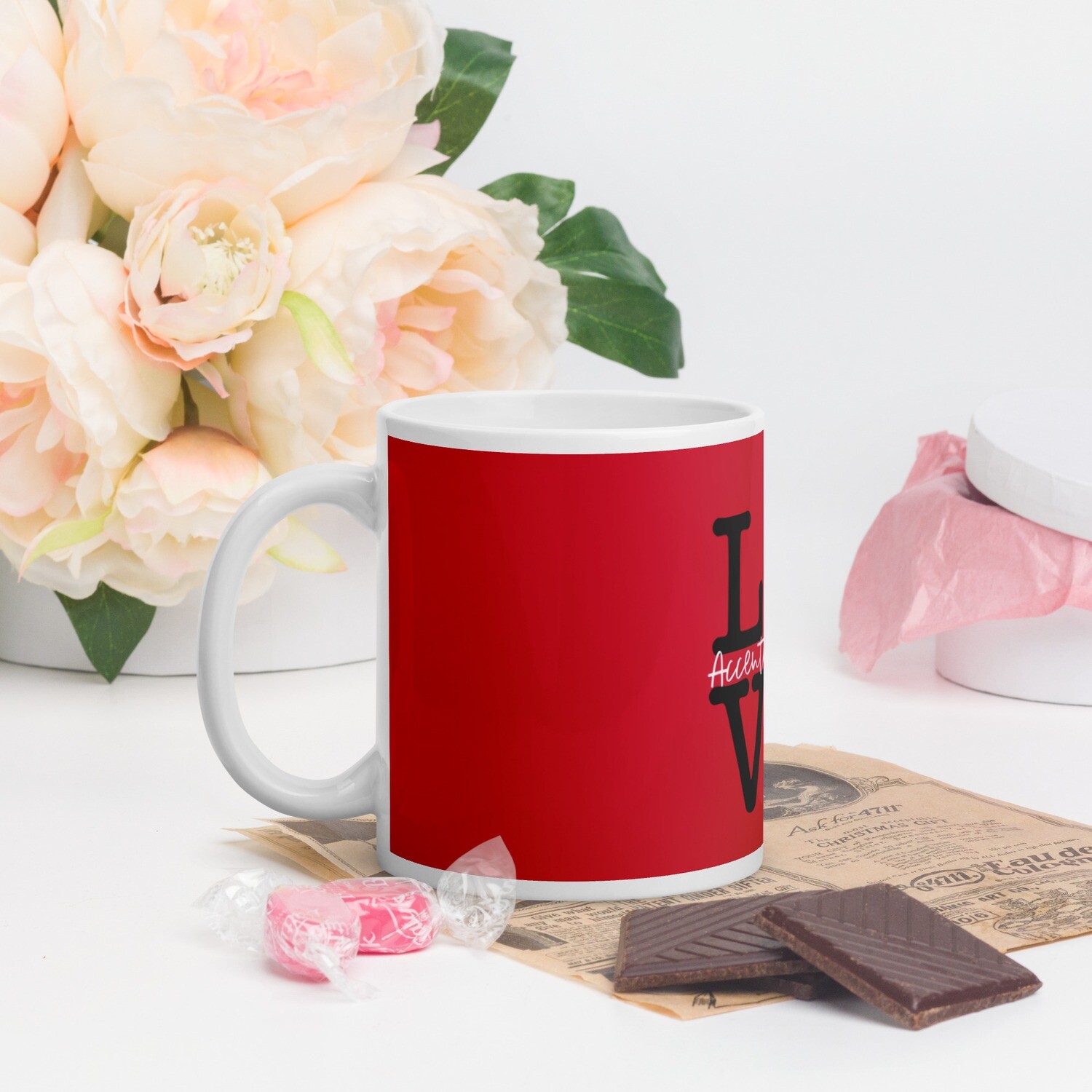 White glossy mug, Size: 11oz