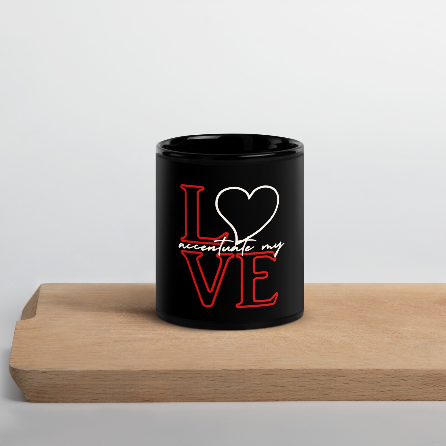 Black Glossy Mug, Size: 11oz